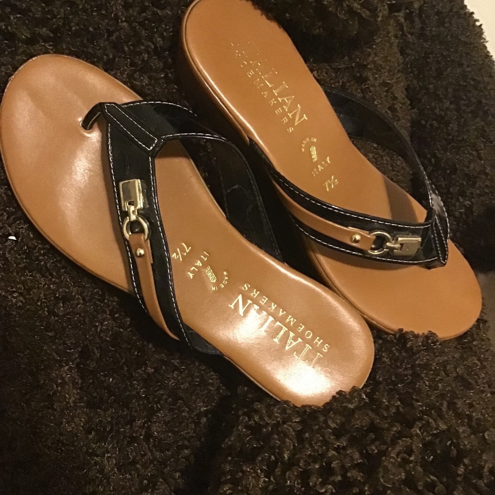 Italian shoemakers, lovely sandals, two tone size 7 1/2, new condition - Picture 1 of 3